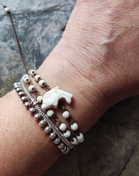 Pulseira minimalista de 2 voltas com golfinho