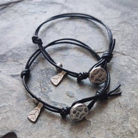 Pulseiras de couro minimalistas/Boho