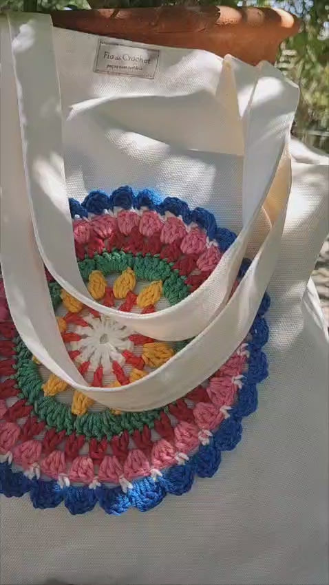 Totebag costumizado com crochet