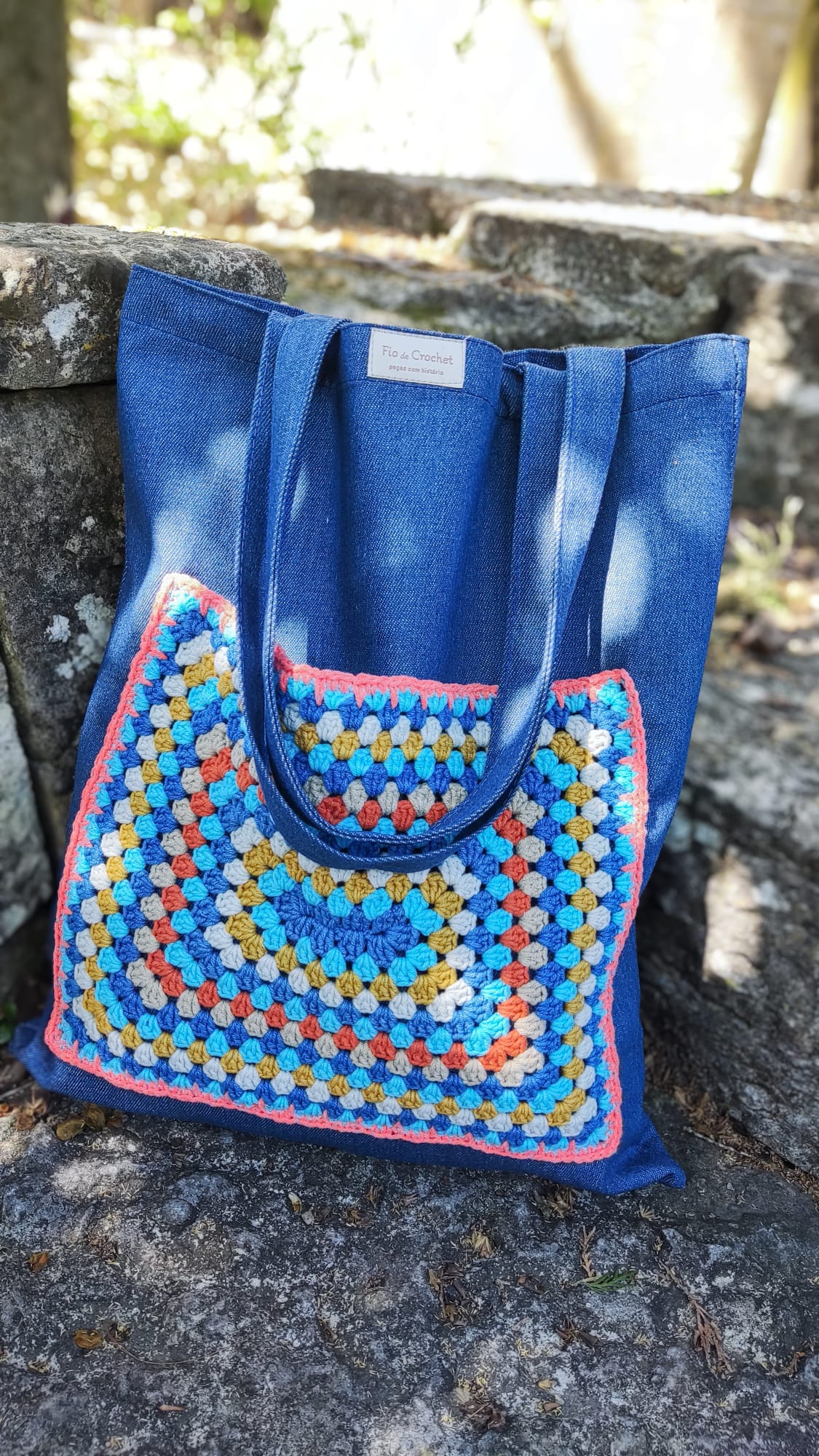 Totebag costumizado com crochet