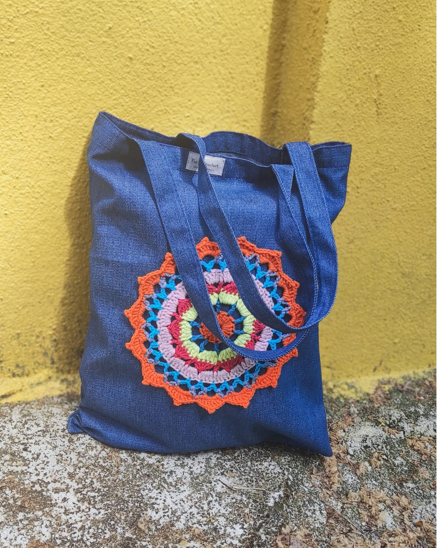 Totebag costumizado com crochet