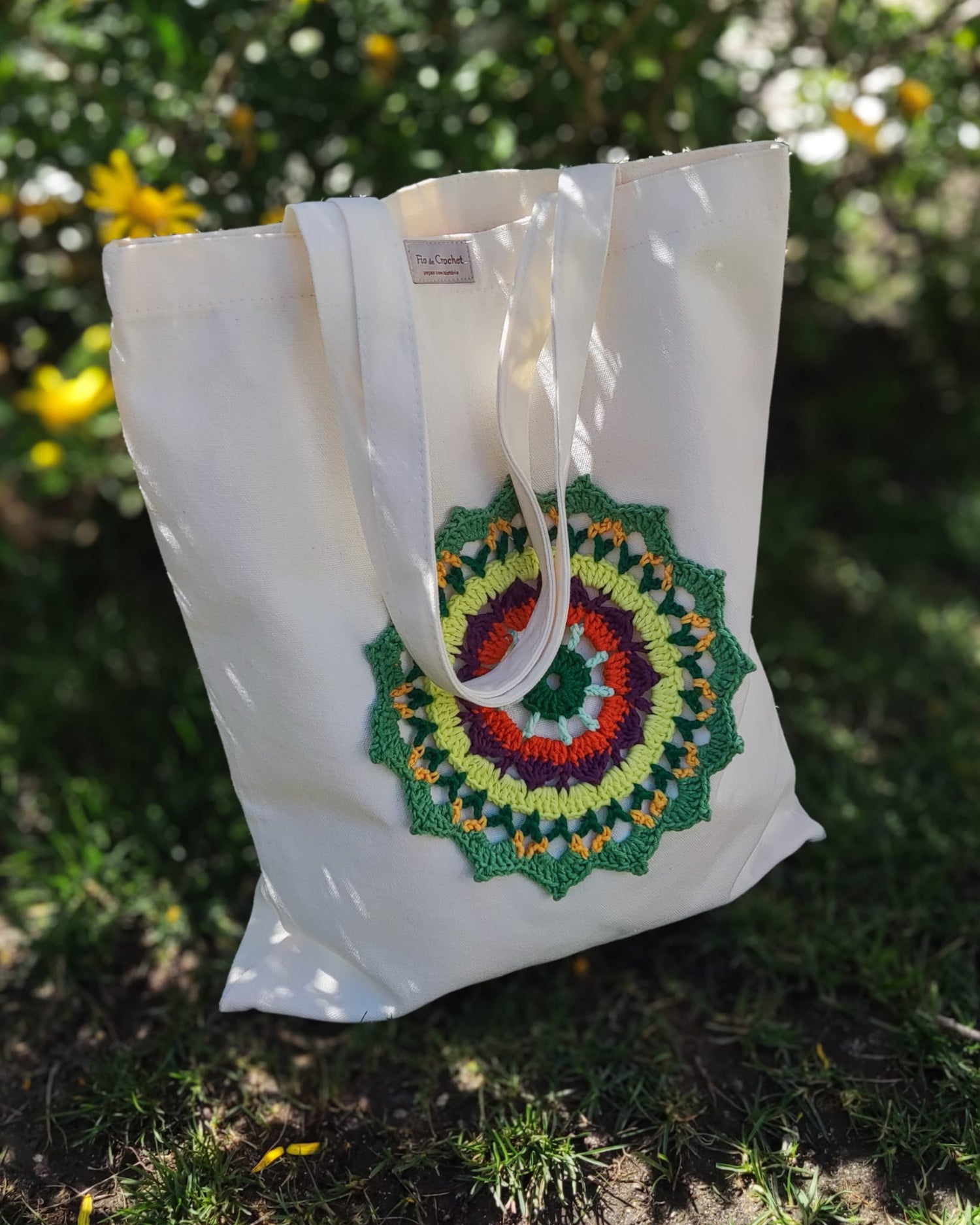 Totebag costumizado com crochet